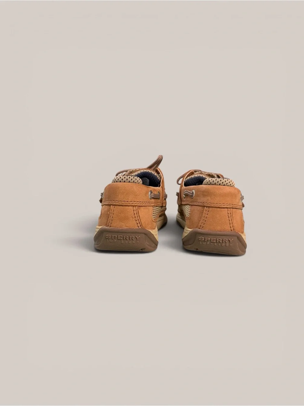 Sperry Top Sider brown leather boat shoes kids 5.5M